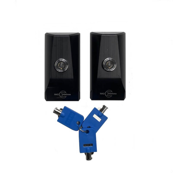 Antivol utilitaire IMC double noir pour portes arrières et porte latérale de votre utilitaire Antivol utilitaire IMC double noir pour portes arrières et porte latérale de votre utilitaire
