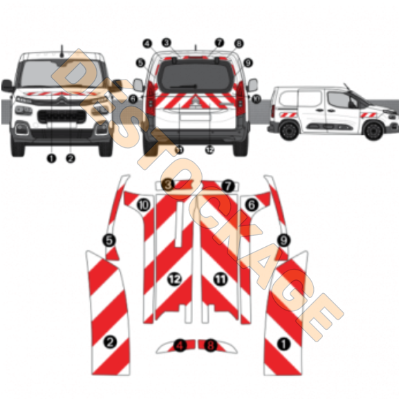 Kit de balisage Fiat Doblo Kit de balisage Fiat Doblo