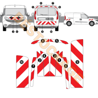 Markierungskit - Fiat Doblo (2010-2014) Flügeltüren - Klasse B: 250m Beispielfoto Markierungskit - Fiat Doblo (2010-2014) Flügeltüren - Klasse B: 250m Beispielfoto