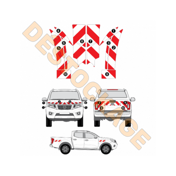 Markierungsset Nissan Navara 2015+ Klasse B 250m