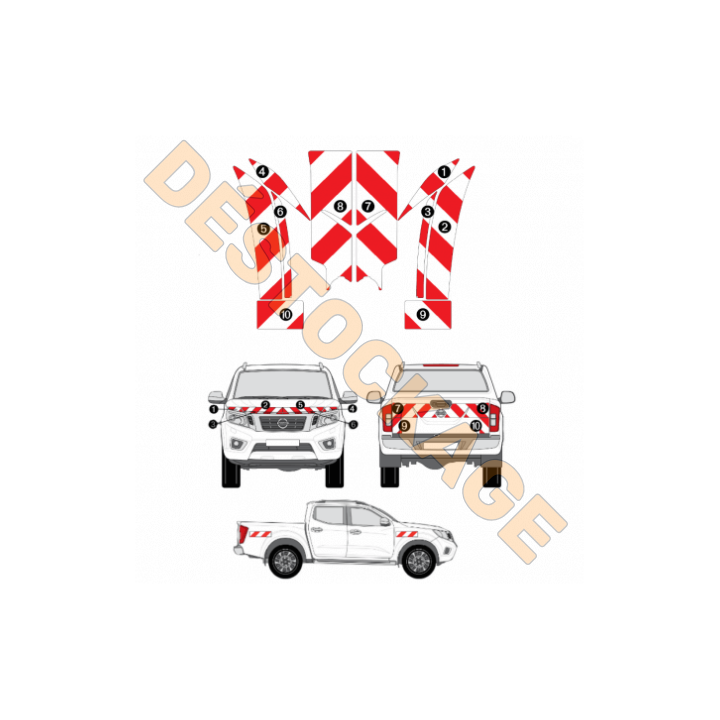 Kit de balisage Nissan Navara 2015+ Classe B 250m