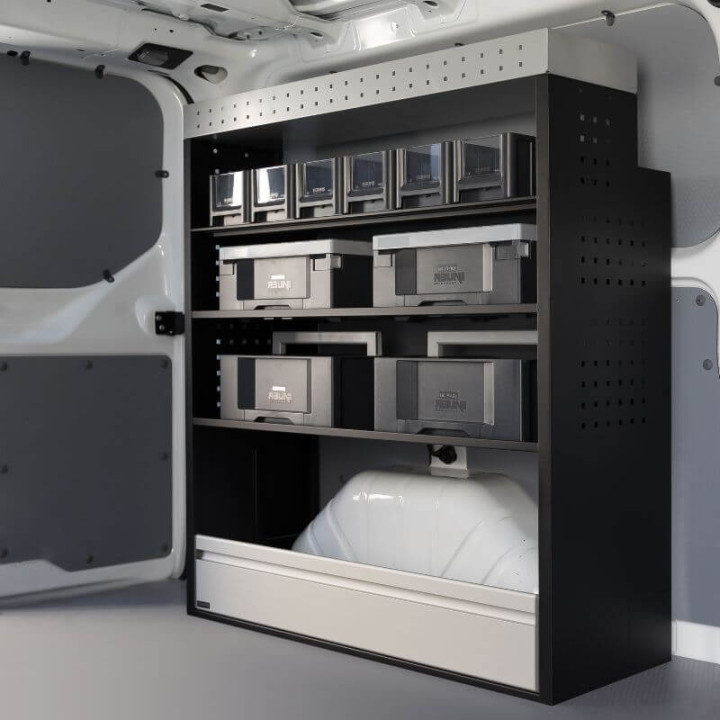 Aménagement PROVAN (gauche ou droite) avec mallettes pour Fiat Scudo 2022+ (photo générique) - côté