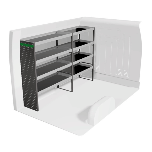 Aménagement pour Mercedes Sprinter II - 2006-2018 (gauche) vue de face Aménagement pour Mercedes Sprinter II - 2006-2018 (gauche) vue de face
