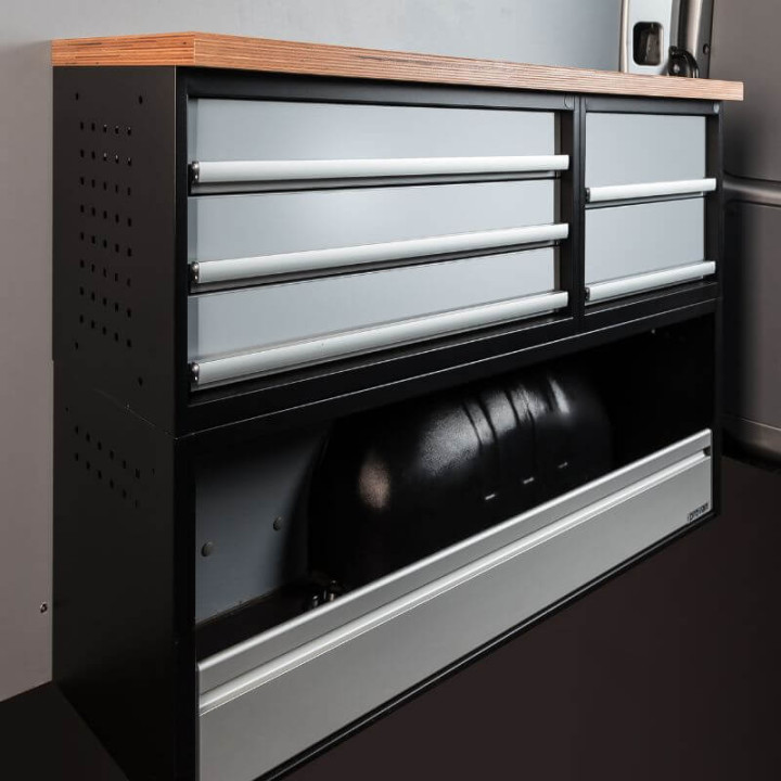 Aménagement PROVAN avec établie (gauche ou droite) pour Volkswagen Crafter 2006-2016 (photo générique)