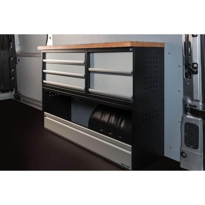 Aménagement PROVAN (gauche ou droite) pour Volkswagen Crafter 2006-2016 (photo générique) - vue de côté