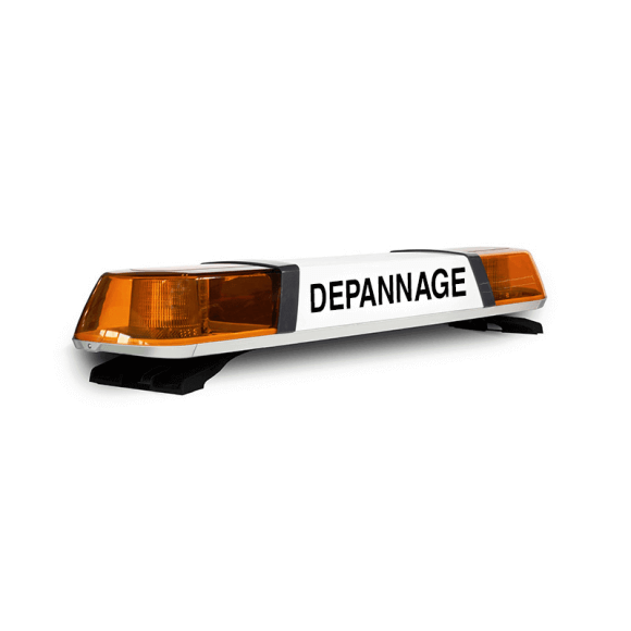 Rampe lumineuse LED orange avec centre blanc personnalisable Rampe lumineuse LED orange avec centre blanc personnalisable