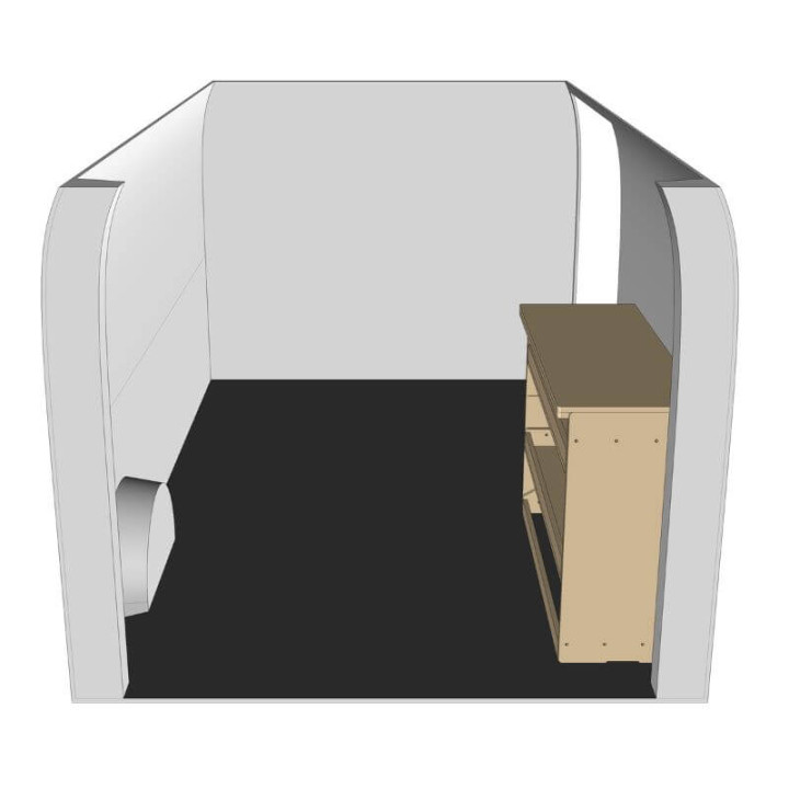 Rohholzregal rechts Seitenansicht Opel Vivaro 2014-2019