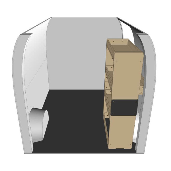 Rohholzregal rechts Seitenansicht Nissan NV200 2009-2018