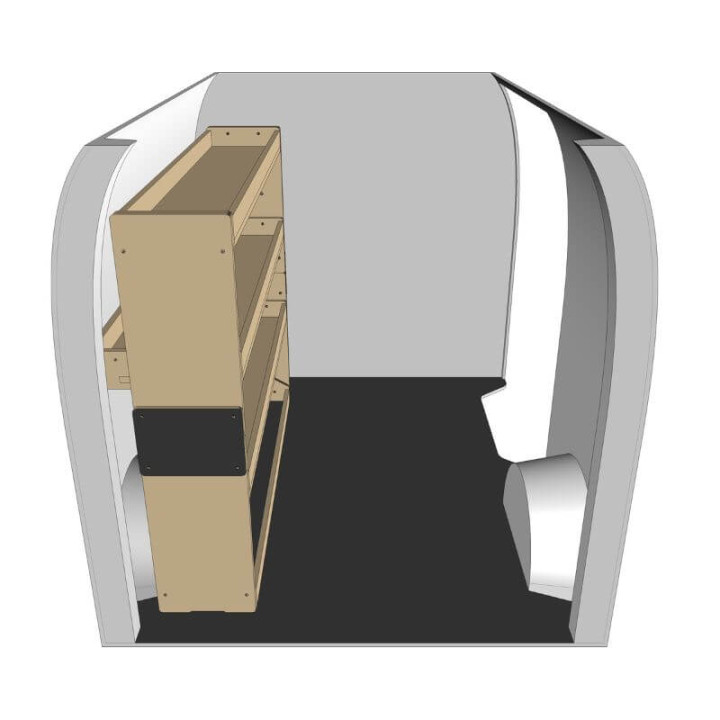Linkes Rohholzregal Seitenansicht Fiat Doblo 2010-2022