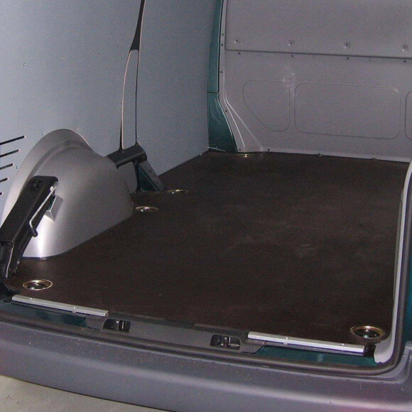 Plancher bois antidérapant Volkswagen T5 2011-2015. Avec barres de seuil et coupelles de finition. Plancher bois antidérapant Volkswagen T5 2011-2015. Avec barres de seuil et coupelles de finition.