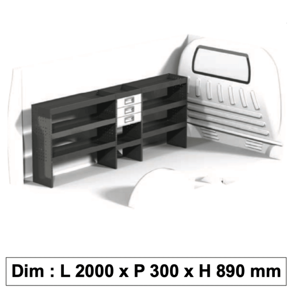 Aménagement métallique ECO10 pour véhicule utilitaire Aménagement métallique ECO10 pour véhicule utilitaire