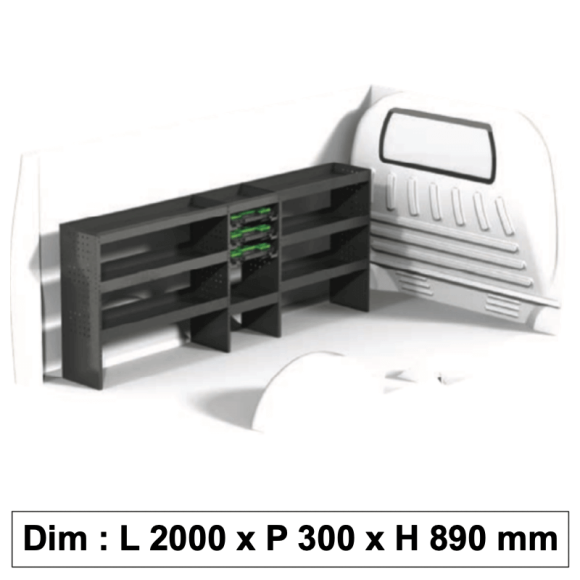 Aménagement métallique ECO11 pour véhicule utilitaire Aménagement métallique ECO11 pour véhicule utilitaire