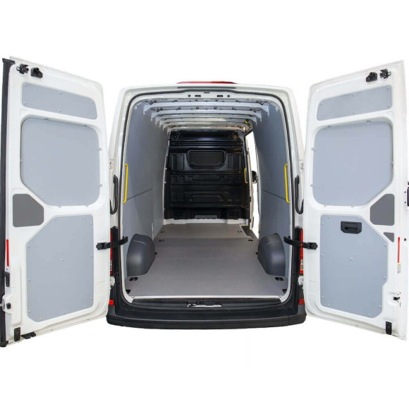Komplette Holzinnenverkleidung für Volkswagen Crafter 2017 mit grauem Boden
