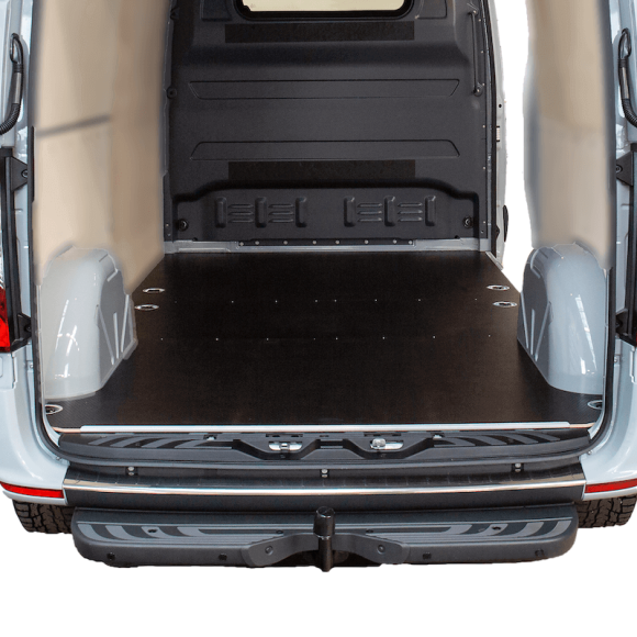 Plancher bois antidérapant Mercedes Sprinter III 2018+ avec barres de seuil et coupelles de finition Plancher bois antidérapant Mercedes Sprinter III 2018+ avec barres de seuil et coupelles de finition