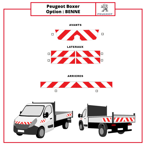 kit de balisage Peugeot Boxer Benne kit de balisage Peugeot Boxer Benne
