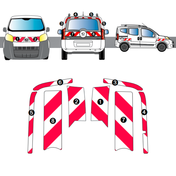 Kit de balisage Peugeot Bipper