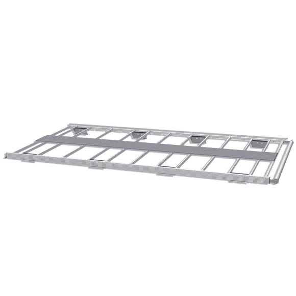 Galerie aluminium pour Volkswagen Caddy. Galerie plate idéale pour parkings Galerie aluminium pour Volkswagen Caddy. Galerie plate idéale pour parkings