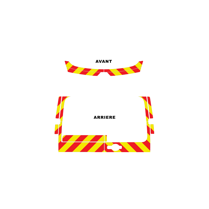 Kit de balisage Jaune/Rouge pour Renault Master 1