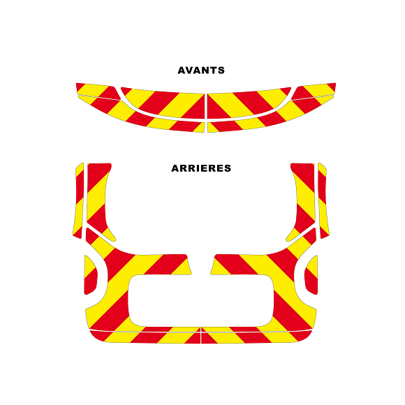 Kit de balisage Jaune/Rouge pour Dacia Duster 1 Kit de balisage Jaune/Rouge pour Dacia Duster 1