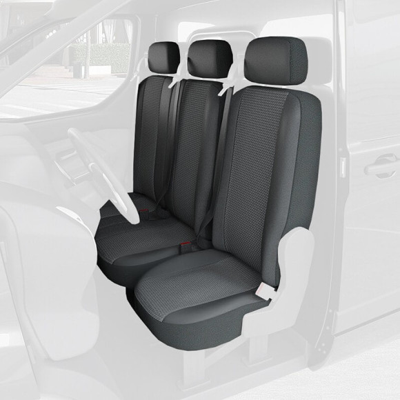 Housses de siège en simili cuir en simili cuir pour Renault Trafic 2014+ Housses de siège en simili cuir en simili cuir pour Renault Trafic 2014+