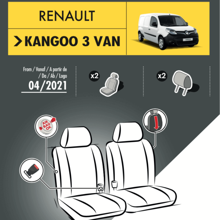 Housses de siège en simili cuir -  Renault Kangoo