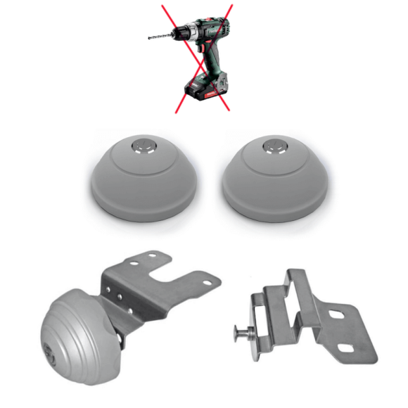 Serrure sans perçage pour Renault Kangoo II 2008-2021 Serrure sans perçage pour Renault Kangoo II 2008-2021