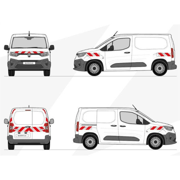 Kit de balisage - Citroen Berlingo 2024+ Bandes adhésives pré-découpés prêtes à poser Kit de balisage - Citroen Berlingo 2024+ Bandes adhésives pré-découpés prêtes à poser