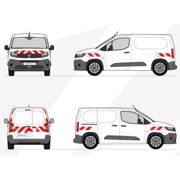 Markierungskit - Opel Combo 2024+ Vorgeschnittene, aufklebbare Klebestreifen Markierungskit - Opel Combo 2024+ Vorgeschnittene, aufklebbare Klebestreifen